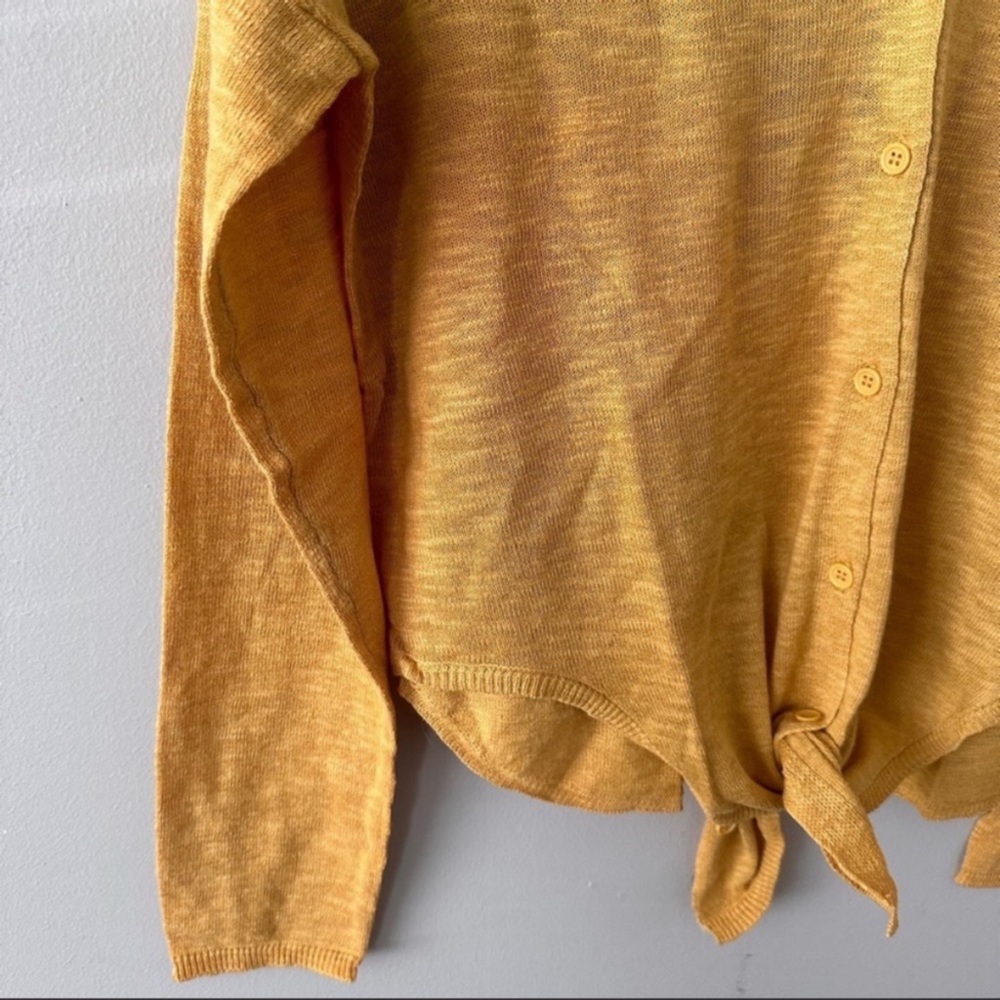 new love tree mustard tie front tee - Picture 6 of 7